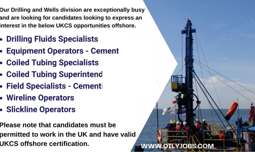 UK offshore Drilling and Wells Jobs