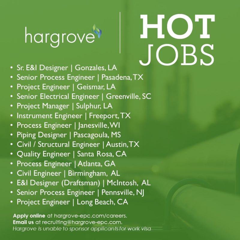 Hargrove Engineers & Constructors Jobs in USA