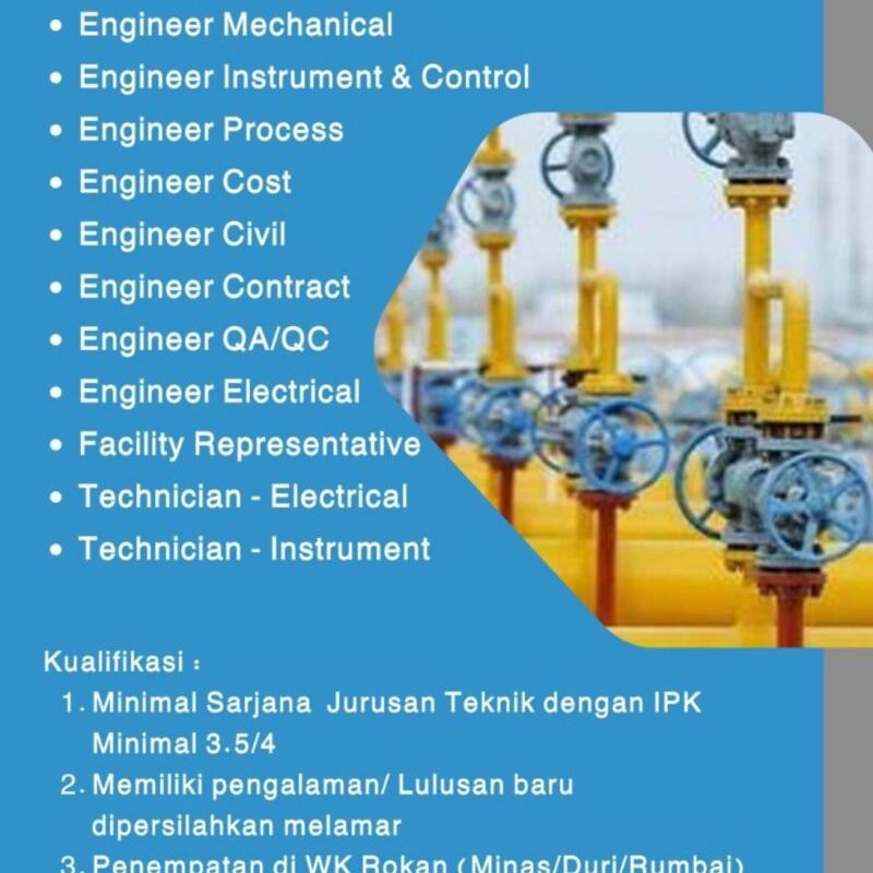 Engineer Mechanical Process Civil Electrical Instrument Jobs Indonesia