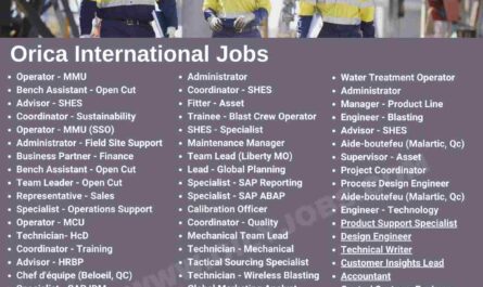 Orica International Jobs