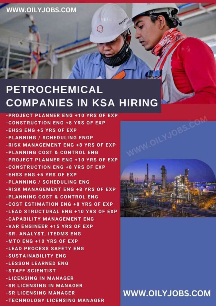 Petrochemical Companies Jobs in KSA