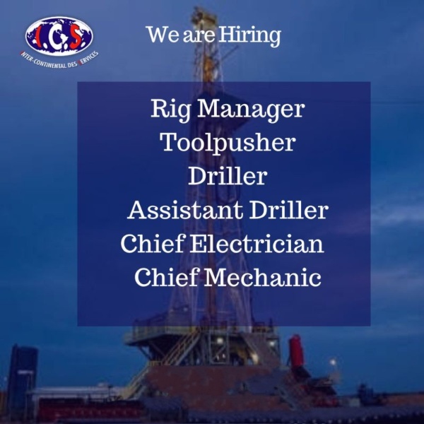 Toolpusher Driller Chief Electrician Mechanic Jobs