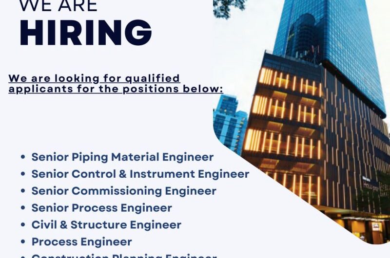 TOYO ENGINEERING Process Instrument Civil & Structure Engineer Jobs