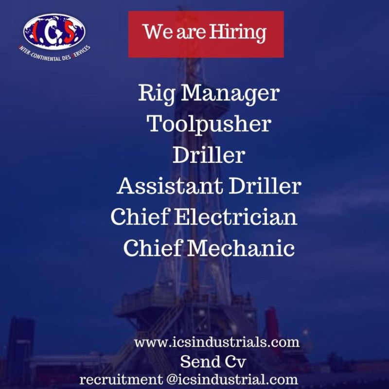 Toolpusher Driller Chief Electrician Mechanic Jobs