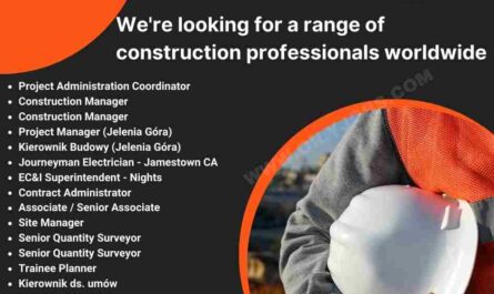 construction professionals worldwide vacancies