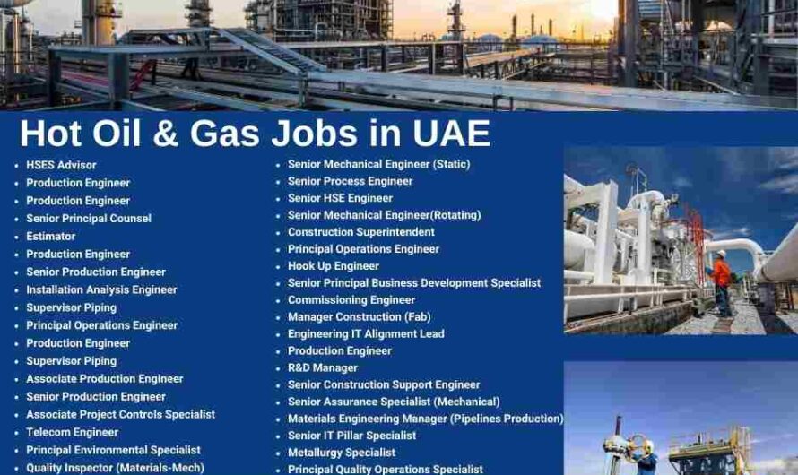 Hot Oil & Gas Jobs in UAE