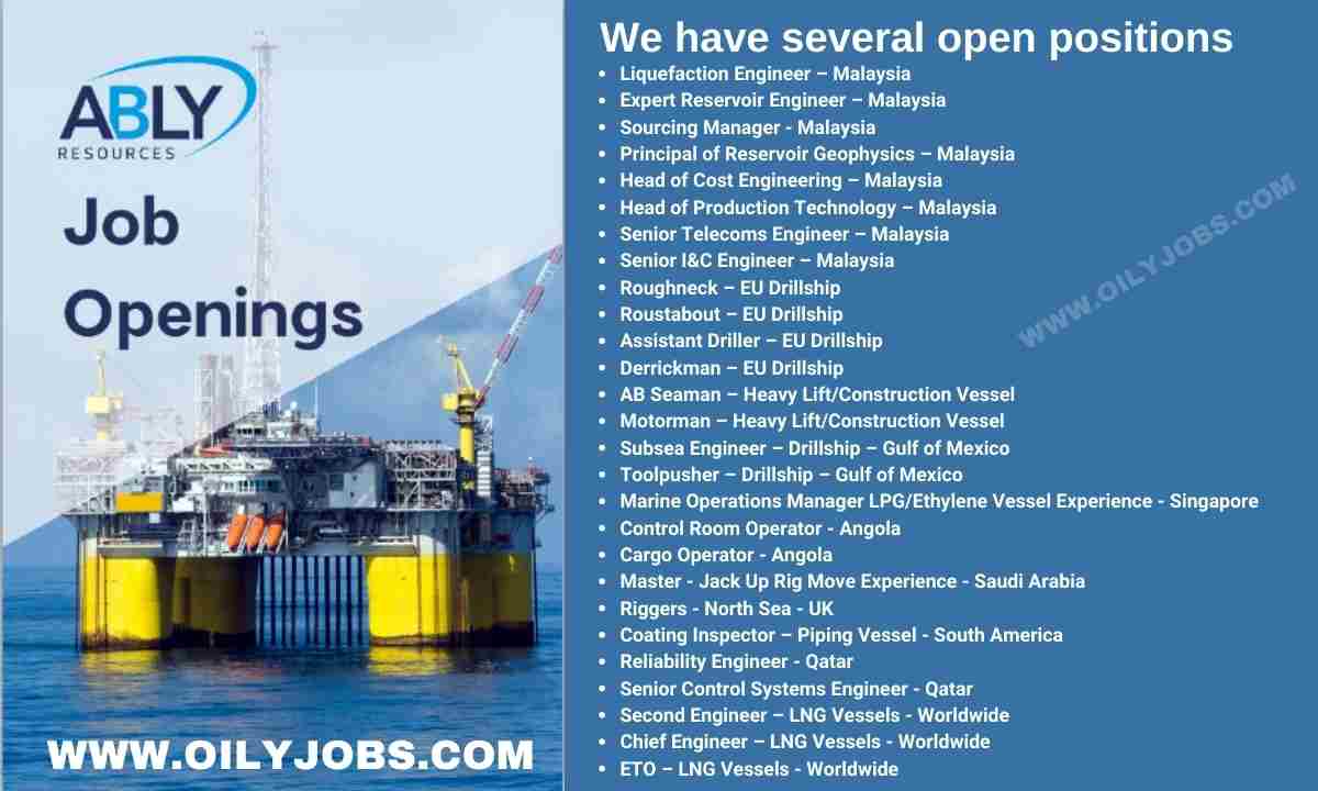 Offshore Onshore Jobs Jack up rigs