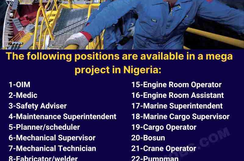 Oil & Gas Offshore mega project Jobs in Nigeria