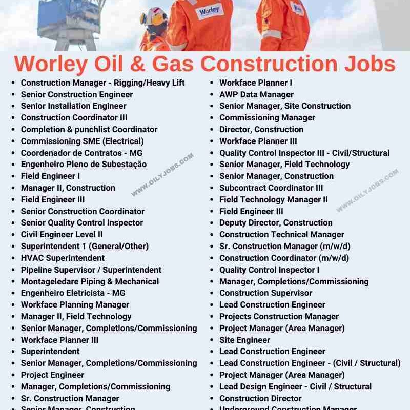 Worley Oil & Gas Construction Jobs