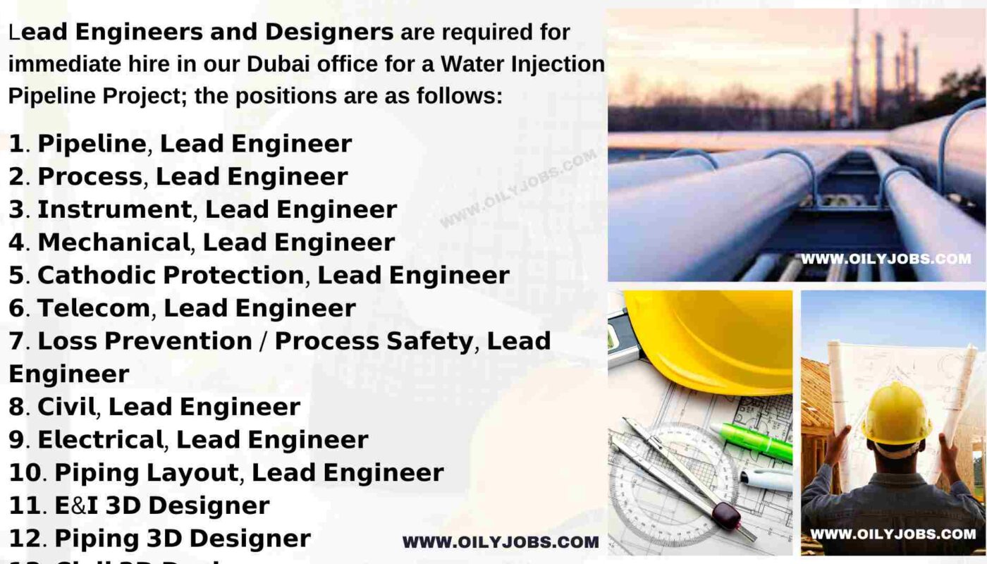 Water Pipeline Project Designers and Engineers Jobs UAE