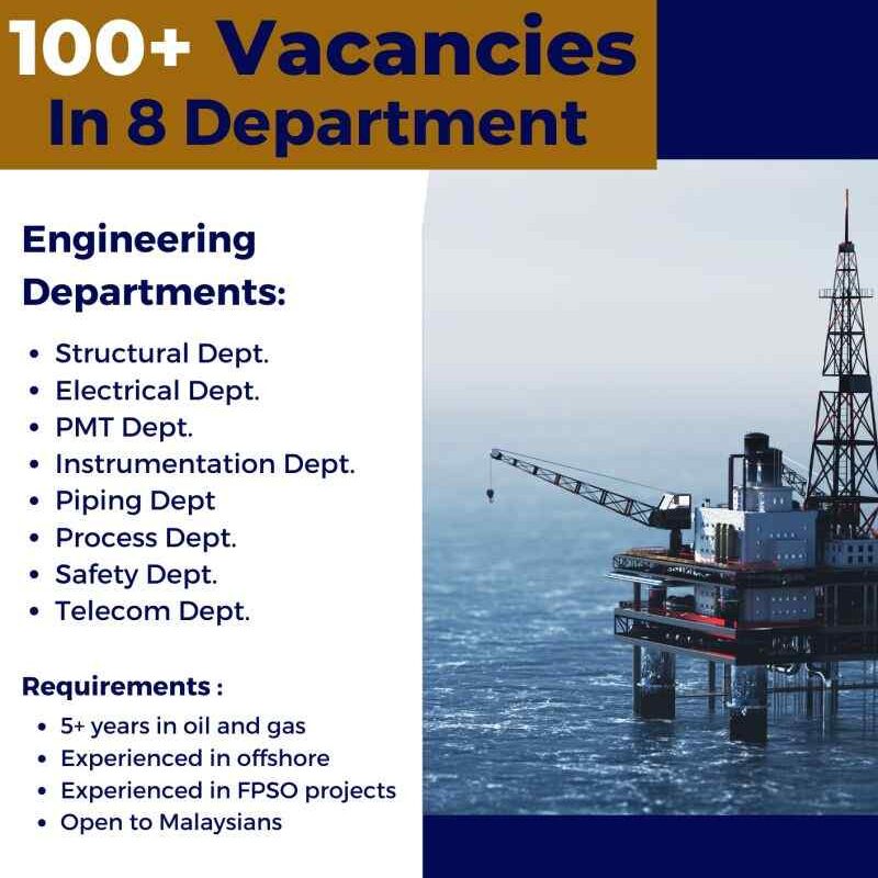 Oil & Gas 100+ FPSO vacancies Kuala Lumpur