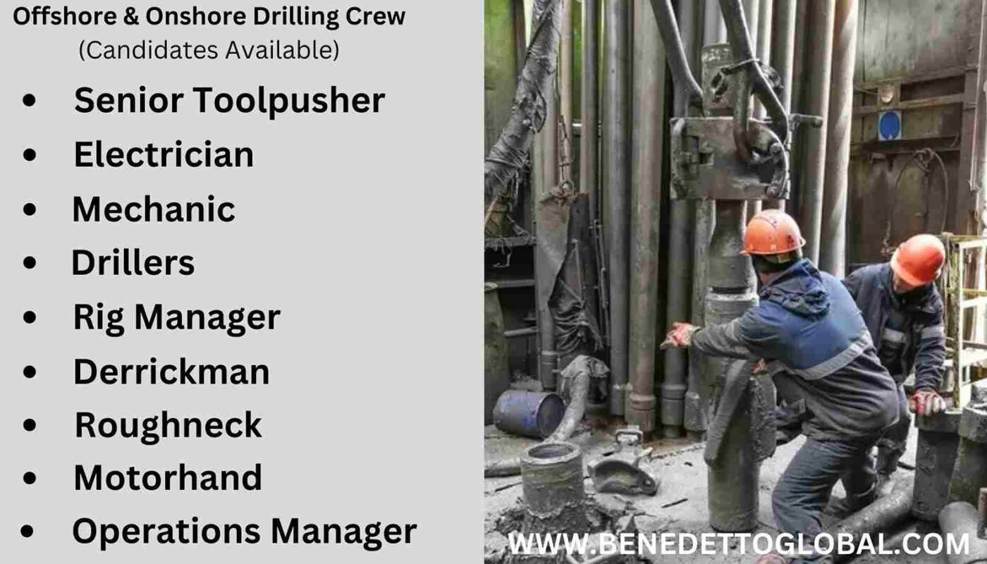 Offshore & Onshore Drilling Crew Jobs Nigeria