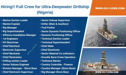 Offshore Drillship Vacancies in Nigeria