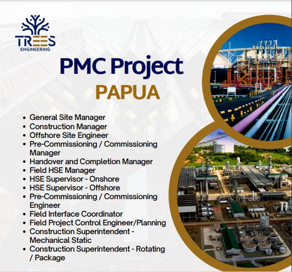 PMC project onshore gas plant Jobs Indonesia