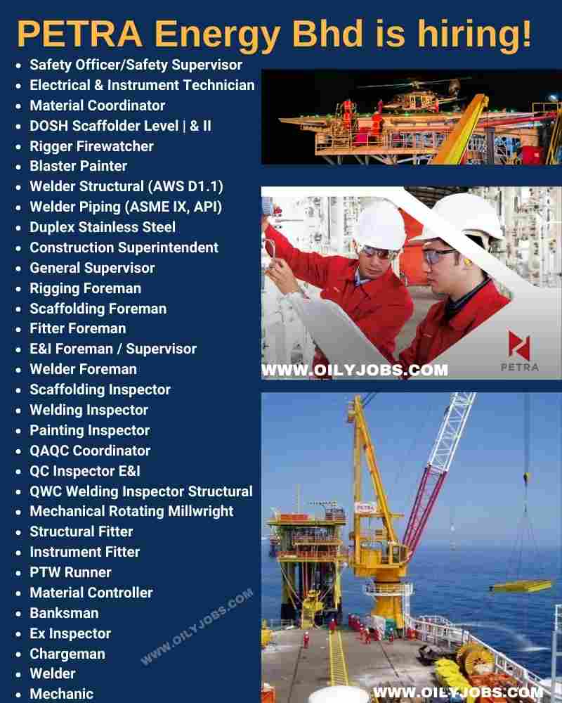 PETRA Energy Electrical & Instrument Technician E&I Foreman Supervisor Jobs Malaysia