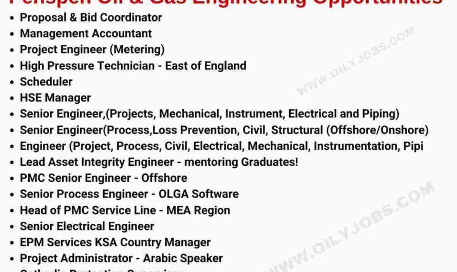 Penspen Oil & Gas Engineering Opportunities