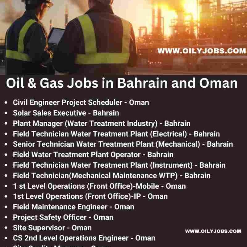 Oil & Gas Jobs in Bahrain and Oman