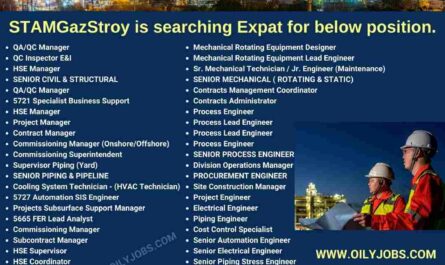 Oil & Gas Field Vacancies Worldwide