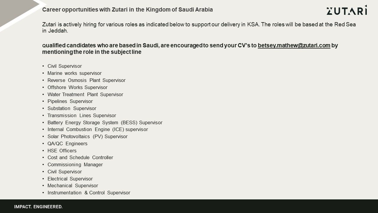 Saudi Arabia Red Sea Project Vacancies in Jeddah