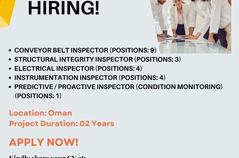 Oman Electrical Instrument Conveyor Belt Inspector Jobs