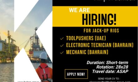 28x28 Rotations Jack up rig vacancies Bahrain shipyard and UAE