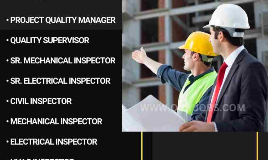 Mechanical Electrical Civil HVAC Plumbing inspector Jobs