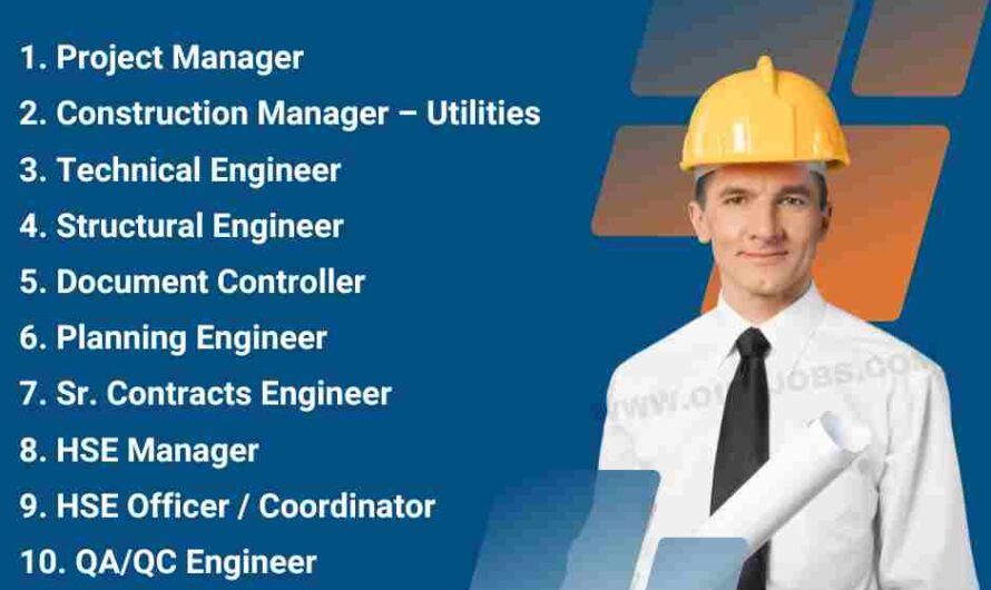 National Projects and Construction Careers Vacancies