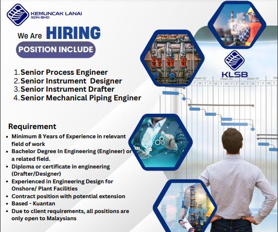 Process Instrument Mechanical Piping Designer Engineer Jobs Malaysia