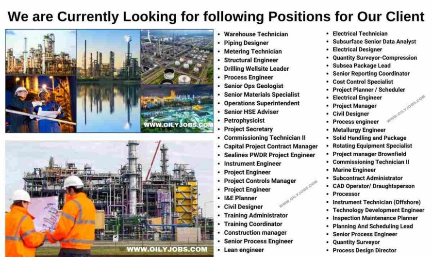 Oil & Gas Technician Engineer Operators Jobs