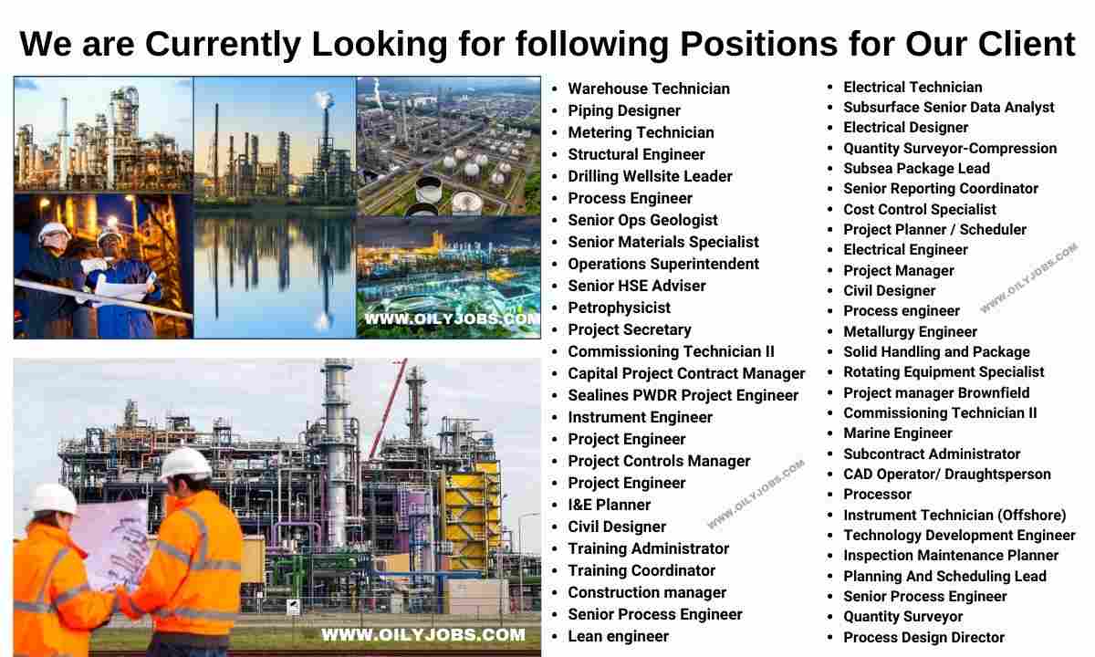 Oil & Gas Technician Engineer Operators Jobs