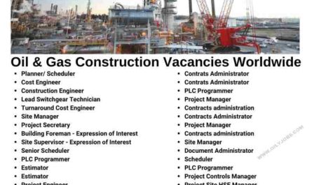 Oil & Gas Construction Vacancies Worldwide