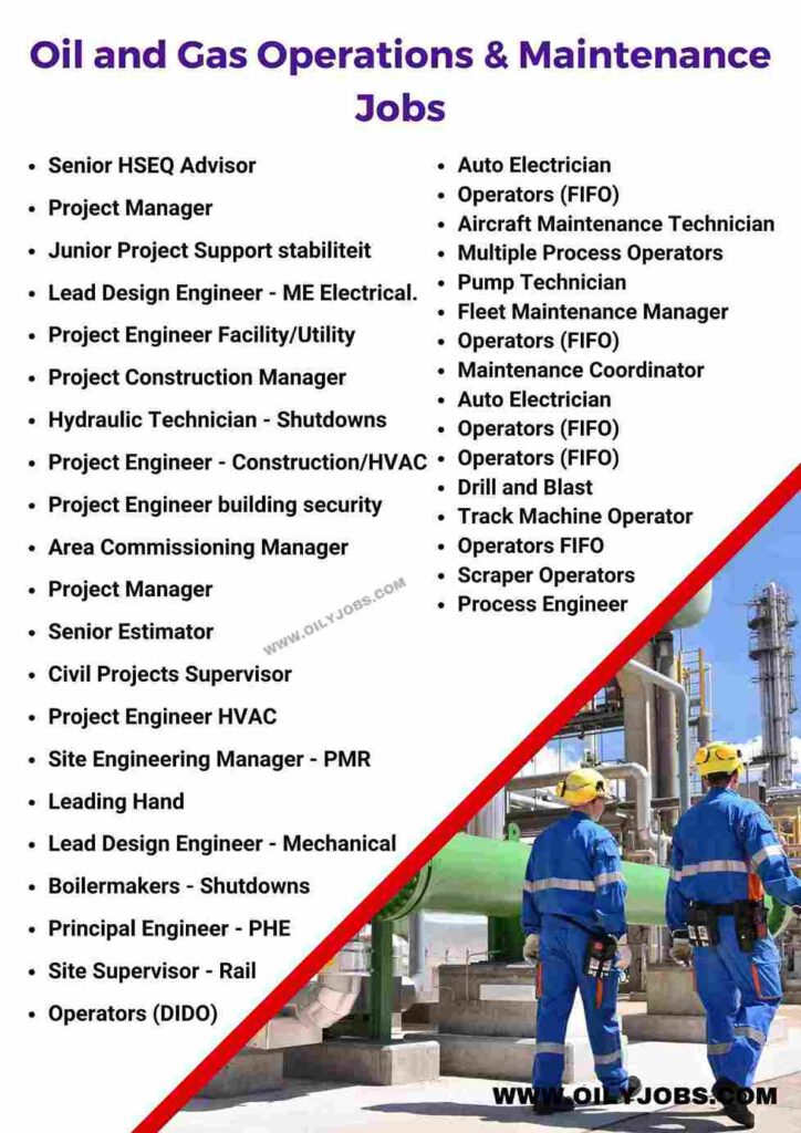 Oil and Gas Operations & Maintenance Commissioning Jobs