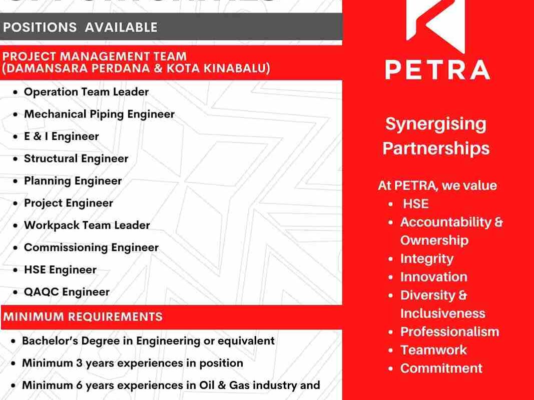 Mechanical Piping Structural HSE QAQC Engineer Jobs