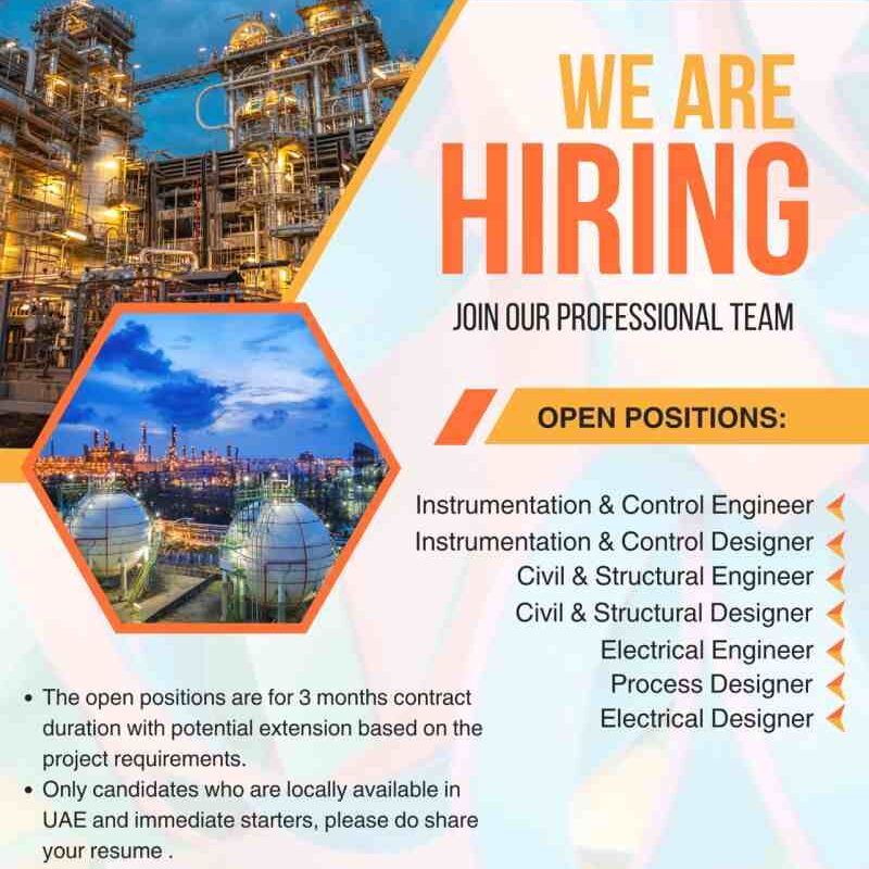 Abu Dhabi Instrument Civil & Structural Electrical Process Designer Engineer Jobs