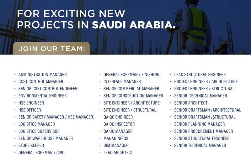 URBACON SAUDI COMPANY VACANCIES