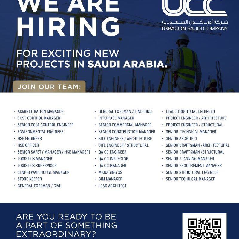 URBACON SAUDI COMPANY VACANCIES