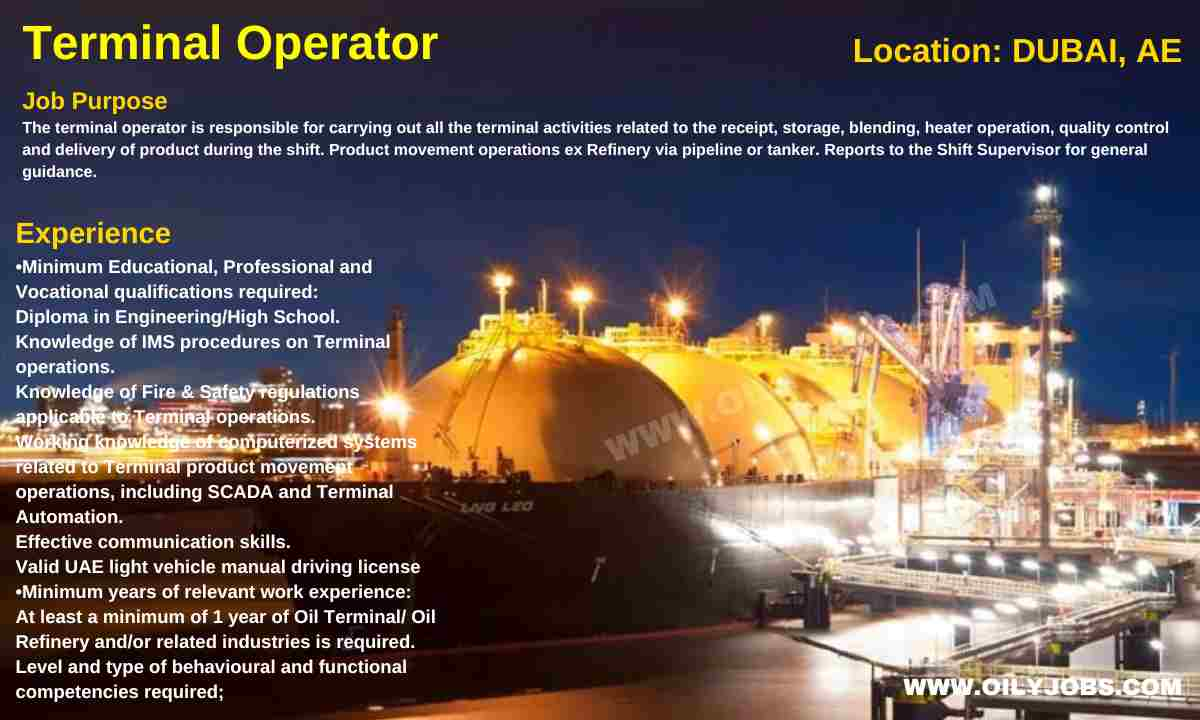 Terminal Operator DUBAI AE Job