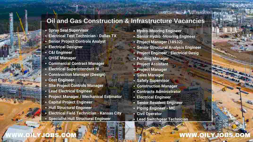 Oil and Gas Construction & Infrastructure Vacancies