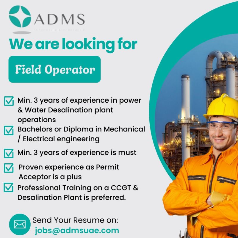 Field Operator Job in UAE