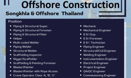 Offshore Construction Jobs in Thailand