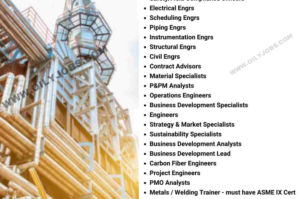 Saudi Arabia Oil and Gas experience Petrochemical Refineries Jobs