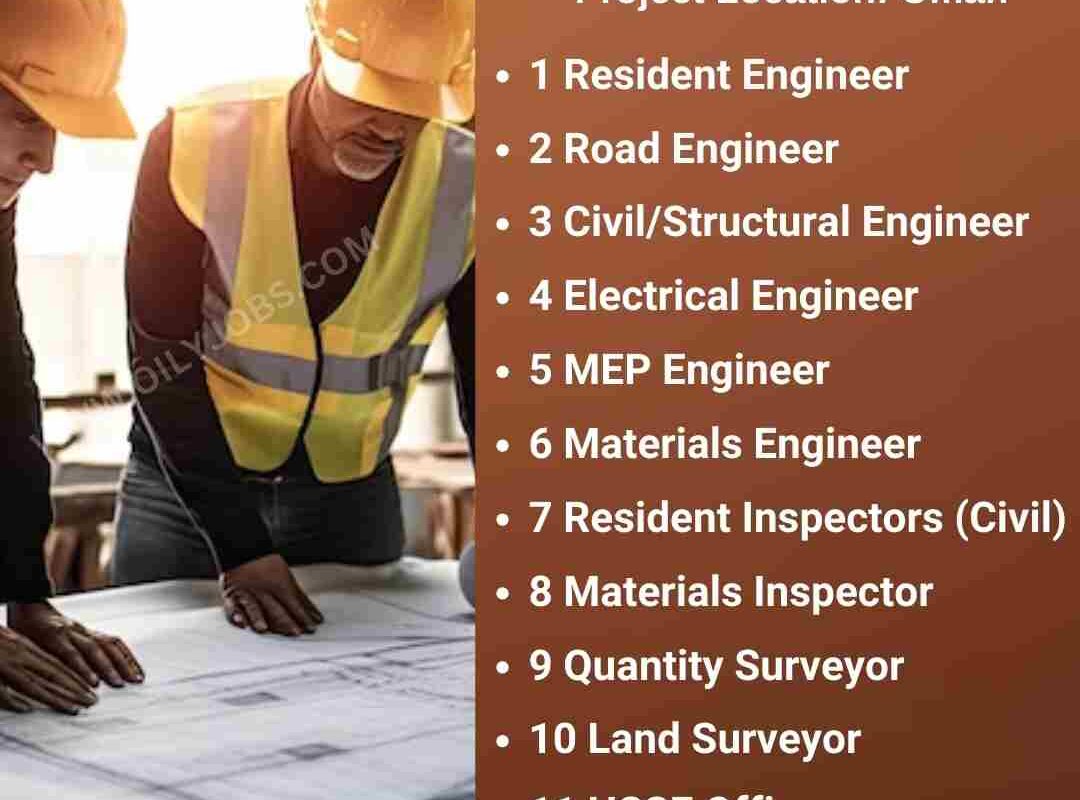 Civil/Structural Electrical Engineer HSSE Officer Materials Inspector Jobs in Oman