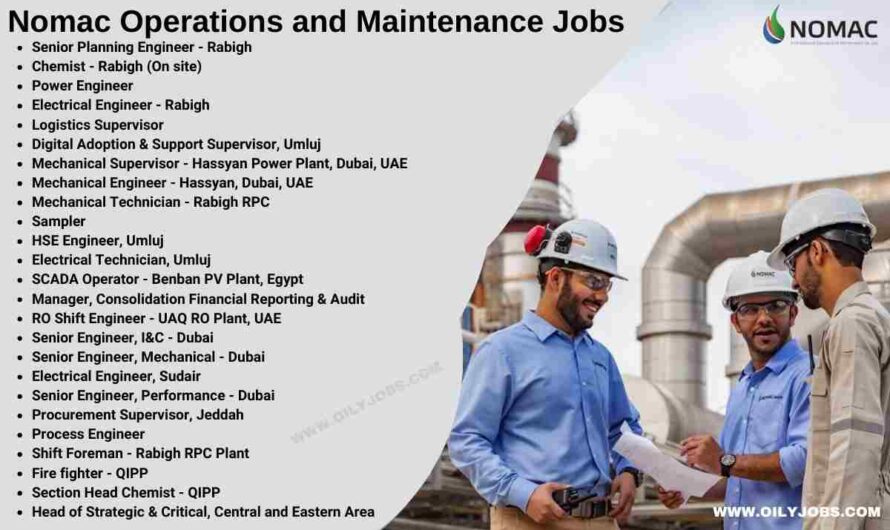 Nomac Operations and Maintenance Jobs Middle East