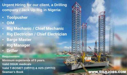 Drilling Jack Up Rig Jobs in Nigeria