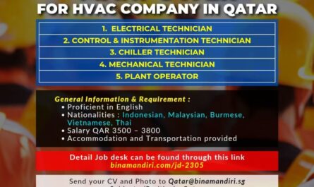 ELECTRICAL INSTRUMENT CHILLER TECHNICIAN PLANT OPERATOR Jobs Qatar