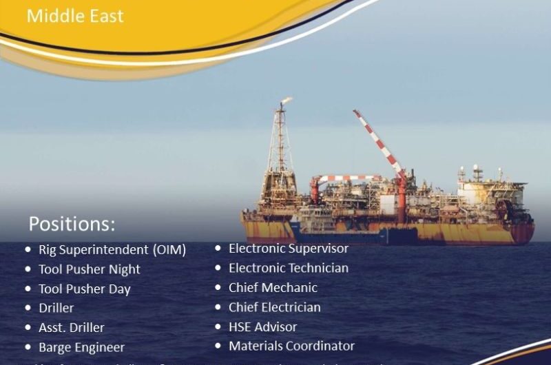 Drill Crew Oil and Gas Industry Middle East Jobs