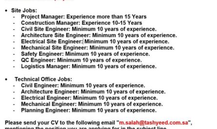 Construction Jobs in Saudi Arabia