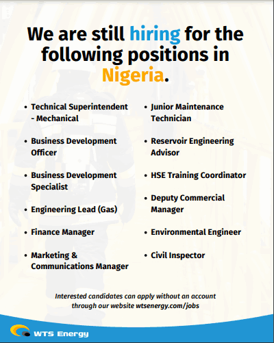 Energy industry Jobs in Nigeria