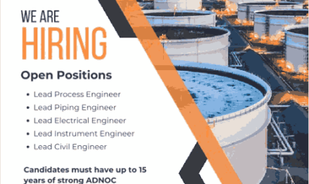 Abu Dhabi Process Piping Electrical Instrument Civil Engineer Jobs