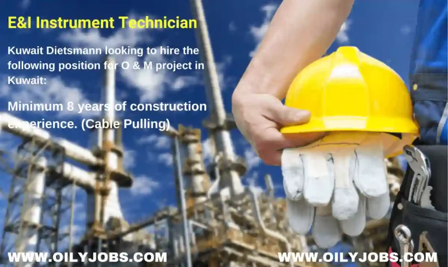 E&I Instrument Technician O & M project Job in Kuwait